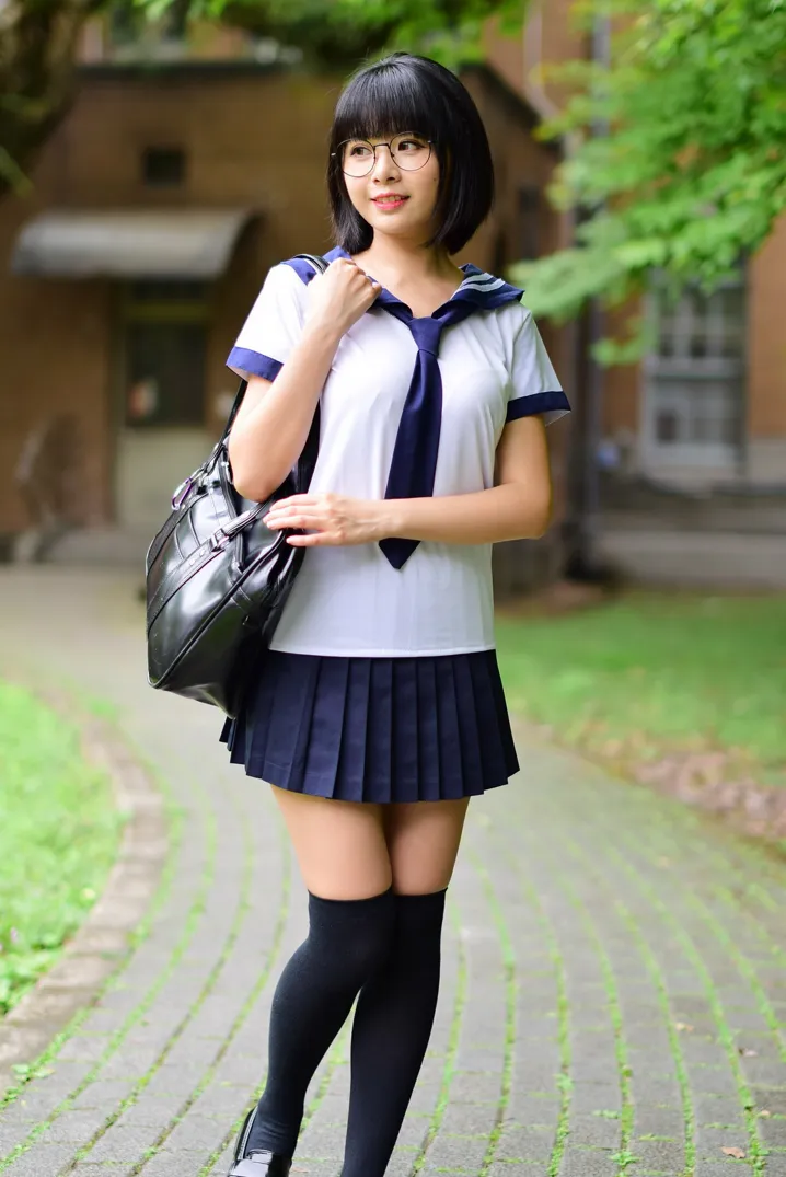 [Mzsock] NO.171 Hailin student uniform street photography#[73P]-8