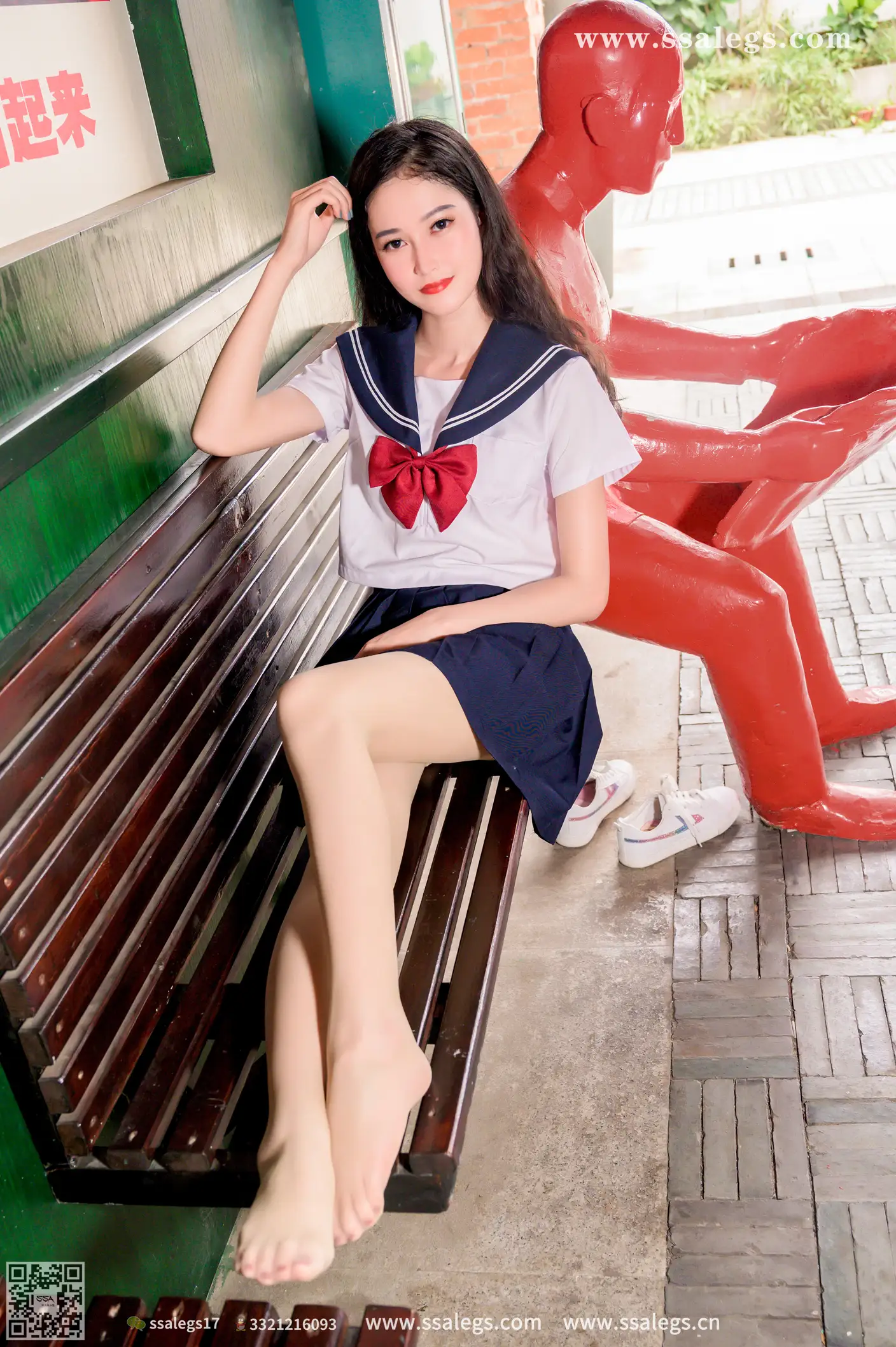 [Mzsock] NO.422 Manman white jk uniform flesh photo (Part 2) silk club#[124P]-95